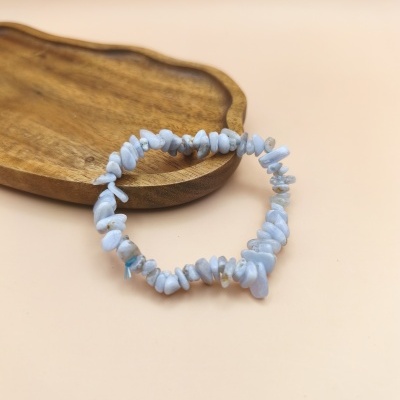 Pulseira Calcedônia Azul chips