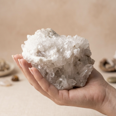 Drusa Quartzo Cristal (600g) (11x8 cms)