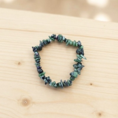 Pulseira Zoisite Rubi chips