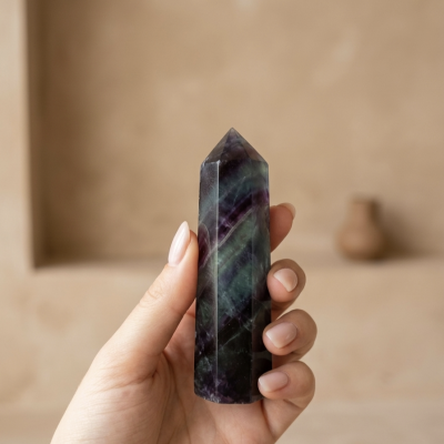 Ponta Polida Fluorite Arco Íris