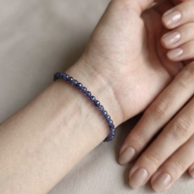 Pulseira Tanzanite multifacetada ( 4mm)