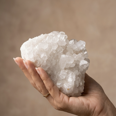 Drusa Quartzo Cristal (630g) (10x8 cms)