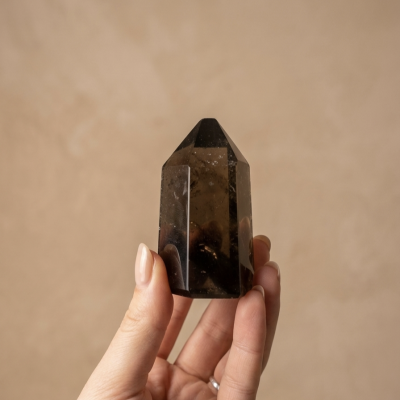 Ponta Polida Quartzo Fumado (190g)