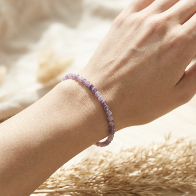 Pulseira Sugilite multifacetada 4mm