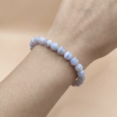 Pulseira Calcedônia Azul 8mm