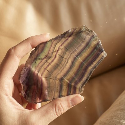Fatia Fluorite Arco Íris (11x7cms)