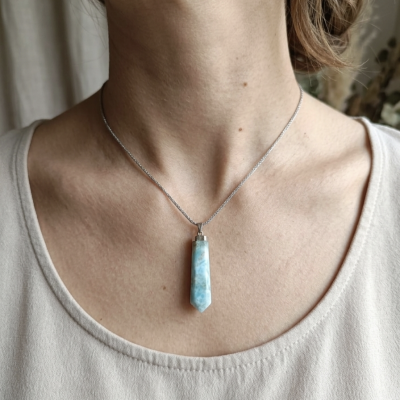 Colar Aragonite Azul