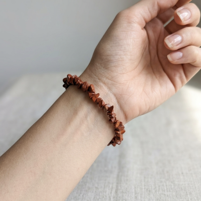 Pulseira Jaspe Vermelha chips