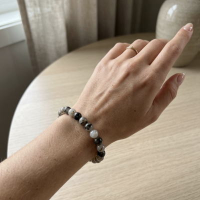 Pulseira Quartzo turmalinado 8mm