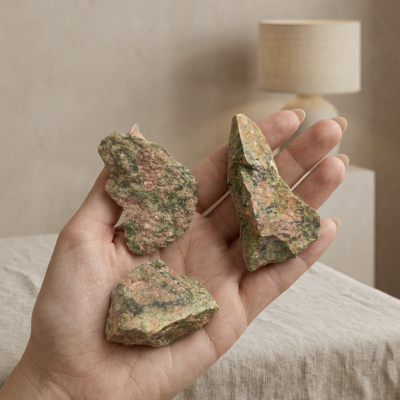 Unakite Bruto (3/4 cms)
