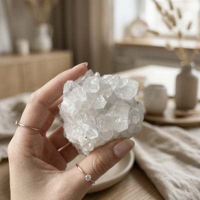 Drusa Quartzo Cristal (280g) ( 8x5 cms)