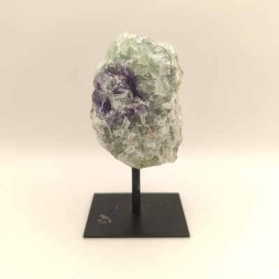 Fluorite arco íris em bruto com suporte