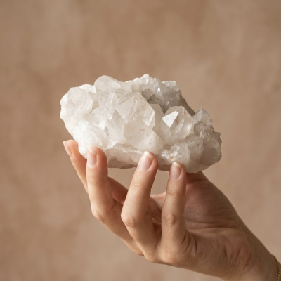 Drusa Quartzo Cristal (400g) (10x6 cms)