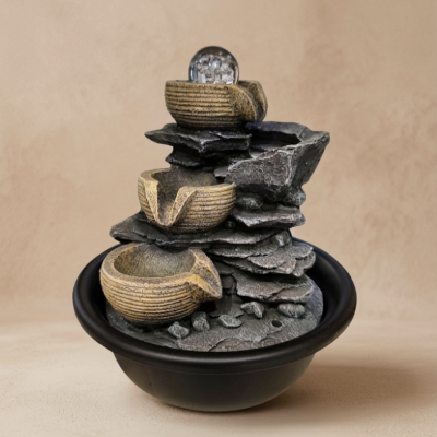 Fonte água cascata 20x20x24 cms