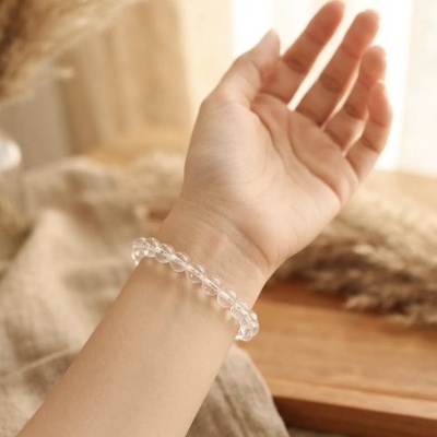 Pulseira de Quartzo Cristal 8mm