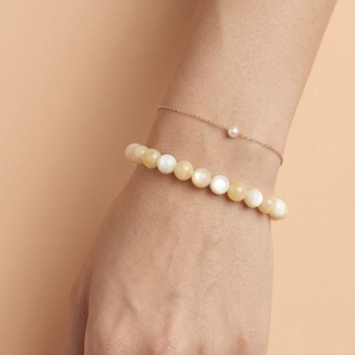 Pulseira Calcite Amarela 5mm