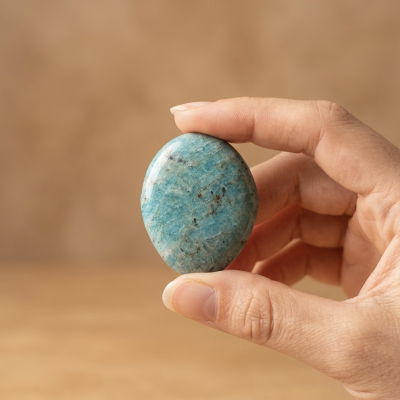 Amazonite laminada polida
