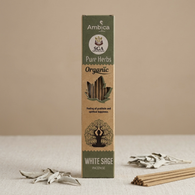 Incenso Pure Herbs Orgânico de Sálvia Branca