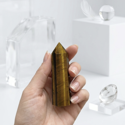 Ponta polida Olho de Tigre 7/8 cms