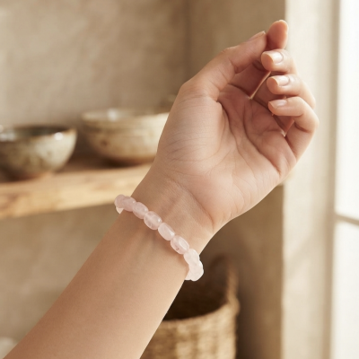 Pulseira Quartzo Rosa