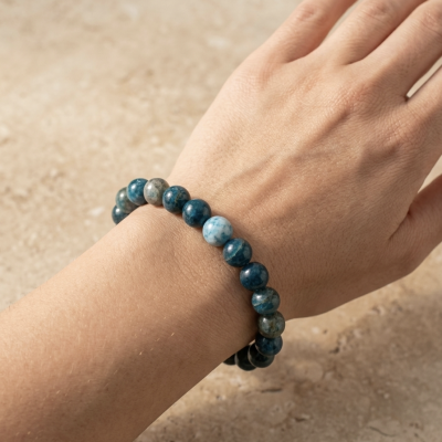 Pulseira de Apatite Azul 8 mm