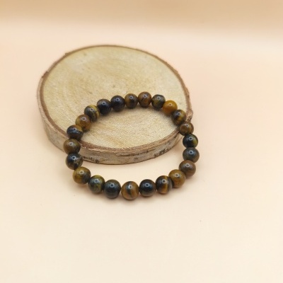 Pulseira Olho de Tigre 8mm