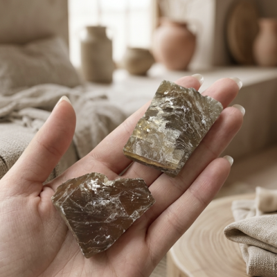 Calcite Mel Bruto: Poder e Foco (3/4 cms)