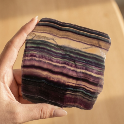 Fatia Fluorite Arco Íris (13x13cms)
