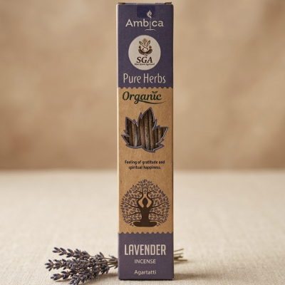 Incenso Pure Herbs Orgânico de Lavanda