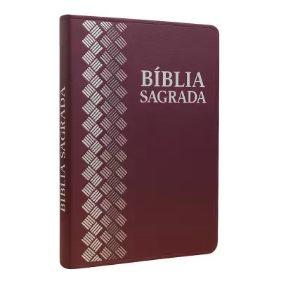 Bíblia Sagrada | ARC | Letra Normal | Capa Luxo Vinho Perolado