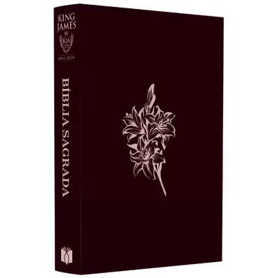 Bíblia Sagrada Flores | KJA | Letra Maior | Capa Dura Vinho Bíblia Sagrada Flores | KJA | Letra Maior | Capa Dura Vinho
