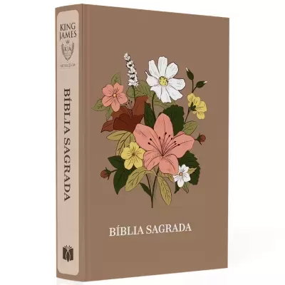 Bíblia Sagrada Flores Variadas | KJA | Letra Maior | Capa Dura