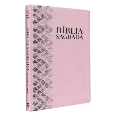 Bíblia Sagrada | ARC | Letra Normal | Capa Luxo Rosa Claro