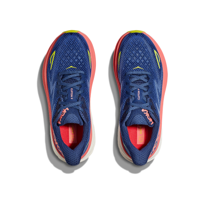 Hoka - Clifton 9 Azul Escuro/ Rosa Salmão (Mulher) Hoka - Clifton 9 Azul Escuro/ Rosa Salmão (Mulher)