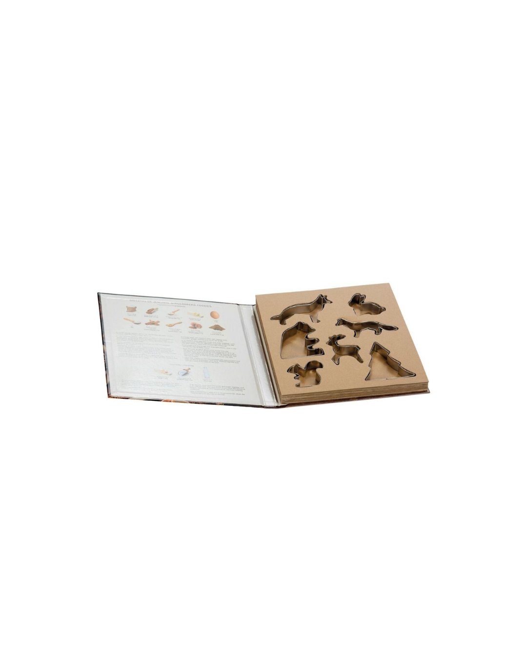 Kit de moldes de bolachas em livro com receita Kit de moldes de bolachas em livro com receita
