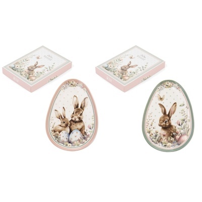 PRATO OVO COELHO PEPEN 17X12X2 CM (SORTIDO)