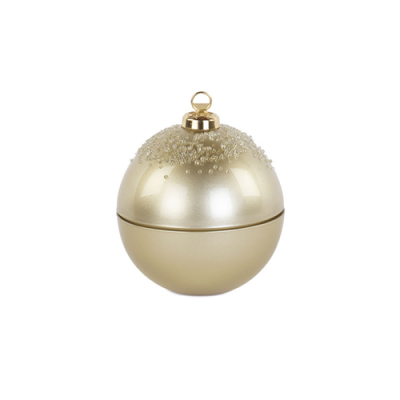 VELA BOLA DE NATAL DOURADA 10 CM