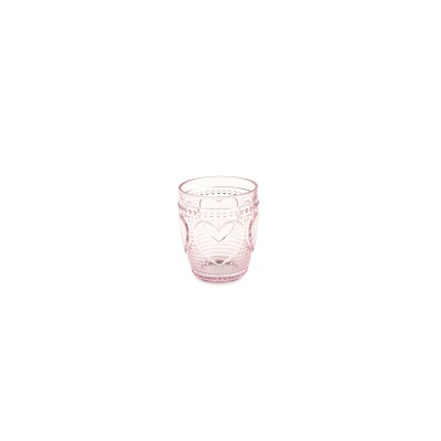 CONJUNTO DE 6 COPOS CORAÇÃO ROSA 260 ML