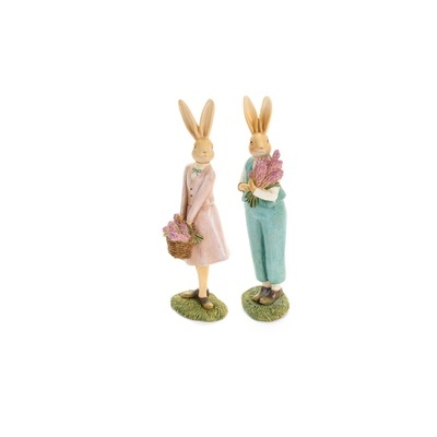 COELHO EM RESINA 7X6X23 CM (SORTIDO)