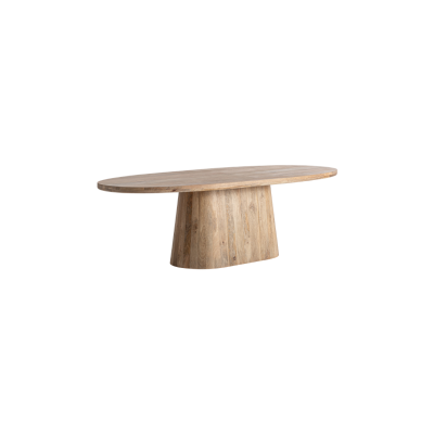 Mesa de jantar Mersch em madeira de manga — castanho