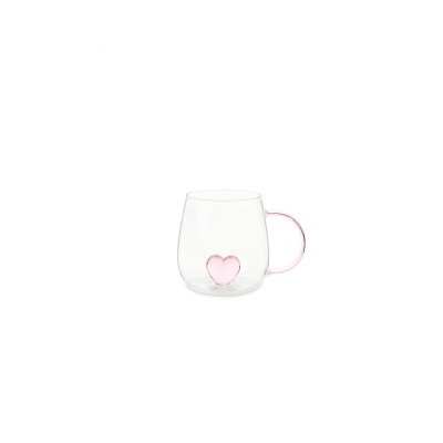 CANECA CORAÇÃO ROSA 400 ML