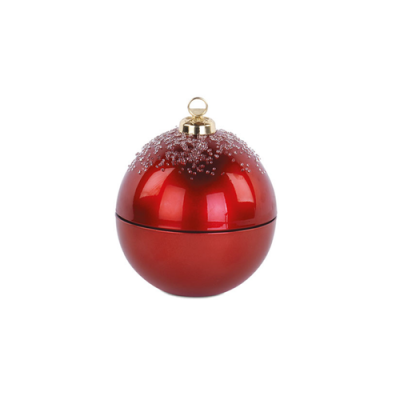 VELA BOLA DE NATAL VERMELHA 10 CM