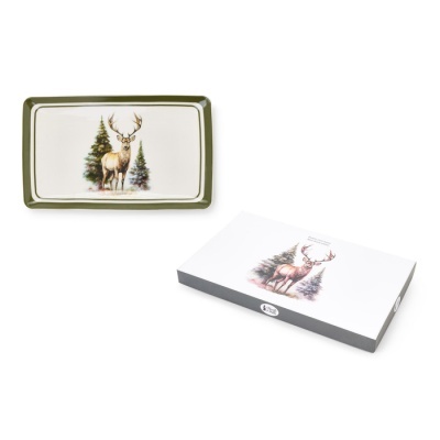 PRATO COM CAIXA BOSQUE ENCANTADO 21X13 CM