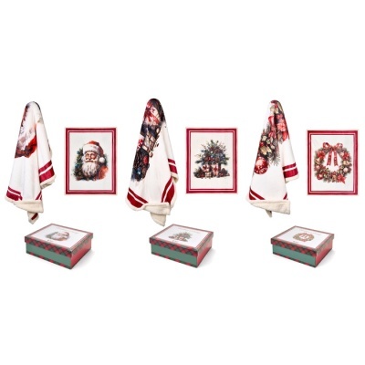 MANTA COM CAIXA NATALICIA 130X160 CM SORTIDO