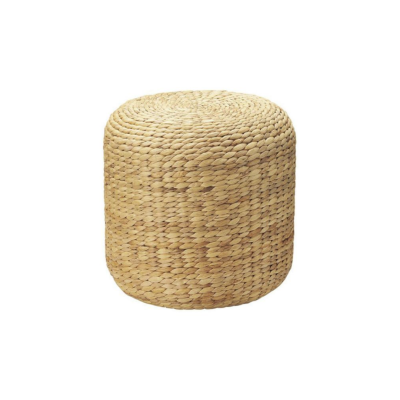 Puff em Jacinto-de-Água Natural Ø42 x 40 cm