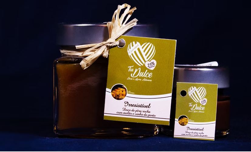 Doce Pera rocha com melão e vinho do porto (Irresistível) 200g - Tia Dulce