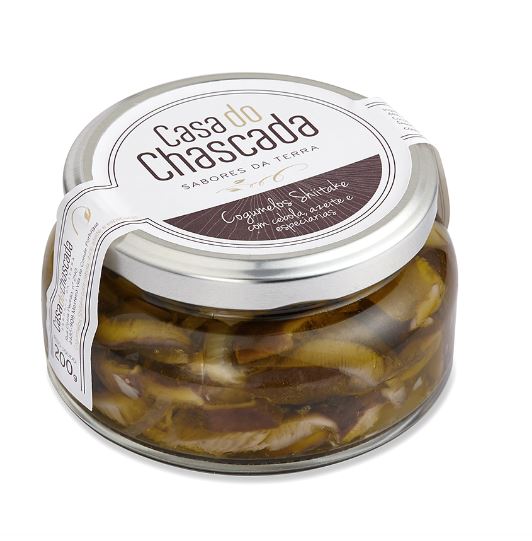 Cogumelos Shiitake com cebola em azeite e especiarias (100g) - Casa do Chascada