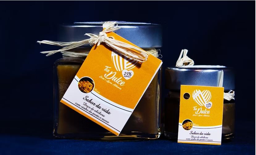 Doce Abóbora com vinho do porto e nozes (Sabor da Vida) 200g - Tia Dulce