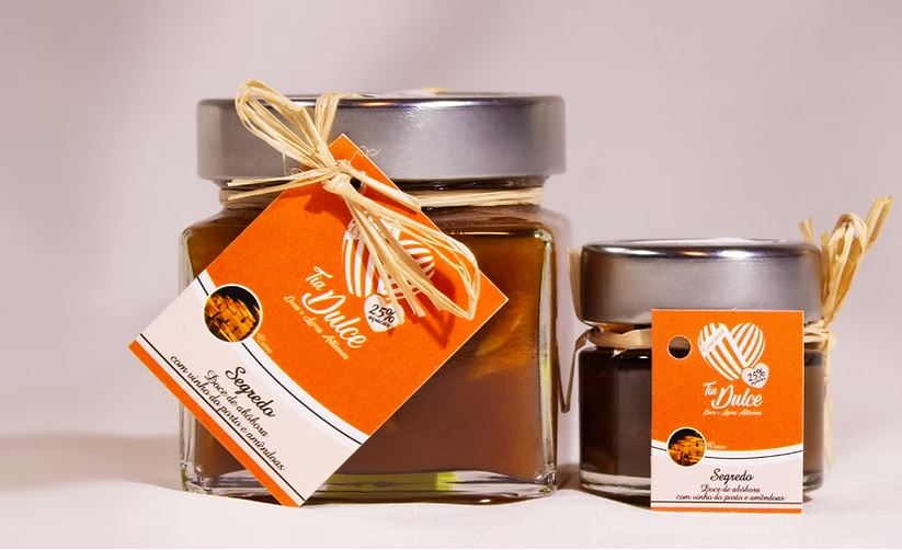 Abóbora com vinho do porto e amêndoas (Segredo) 200g - Tia Dulce