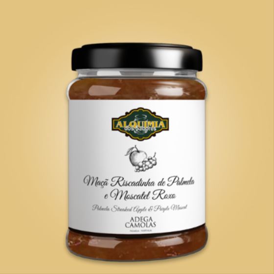 Doce de Maçã Riscadinha de Palmela com Moscatel Roxo (212ml) - Alquimia dos Sabores